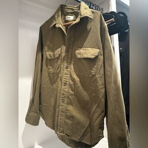 Buck Mason Olive Green Button Down